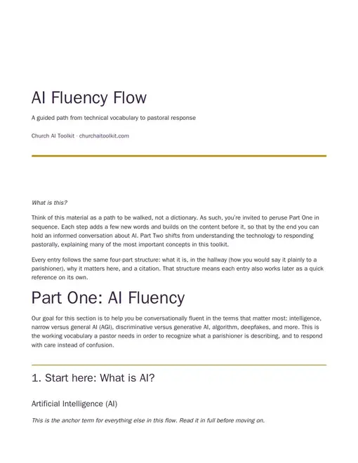 First-page preview of the AI Fluency Flow PDF