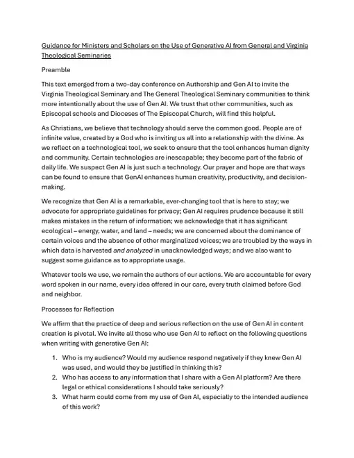 First-page preview of the Guidance on Generative AI (GTS & VTS) PDF